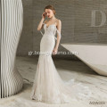 Λευκό Vestidos de Novia cappedasdasd γοργόνα κομψό γάμο dres2s5